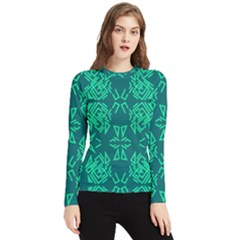 Abstract Pattern Geometric Backgrounds   Women s Long Sleeve Rash Guard by Eskimos