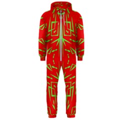 Abstract Pattern Geometric Backgrounds   Hooded Jumpsuit (men) by Eskimos