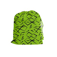 Abstract Pattern Geometric Backgrounds   Drawstring Pouch (large) by Eskimos