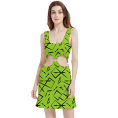 Abstract Pattern Geometric Backgrounds   Velvet Cutout Dress by Eskimos