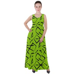 Abstract Pattern Geometric Backgrounds   Empire Waist Velour Maxi Dress by Eskimos