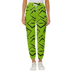 Abstract Pattern Geometric Backgrounds   Cropped Drawstring Pants