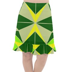 Abstract Pattern Geometric Backgrounds   Fishtail Chiffon Skirt by Eskimos