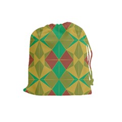 Abstract Pattern Geometric Backgrounds   Drawstring Pouch (large) by Eskimos