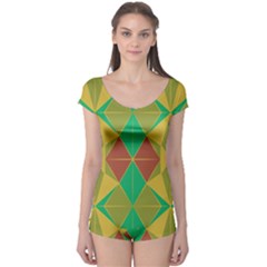 Abstract Pattern Geometric Backgrounds   Boyleg Leotard  by Eskimos