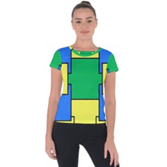 Abstract Pattern Geometric Backgrounds   Short Sleeve Sports Top  by Eskimos