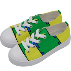 Abstract Pattern Geometric Backgrounds   Kids  Low Top Canvas Sneakers by Eskimos