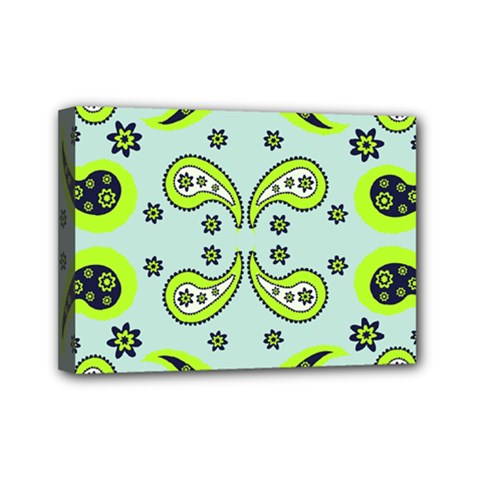 Floral Pattern Paisley Style  Mini Canvas 7  X 5  (stretched) by Eskimos