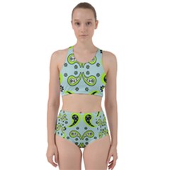 Floral Pattern Paisley Style  Racer Back Bikini Set by Eskimos