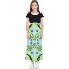 Floral Pattern Paisley Style  Kids  Flared Maxi Skirt by Eskimos