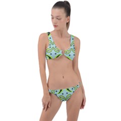 Floral Pattern Paisley Style  Ring Detail Crop Bikini Set by Eskimos