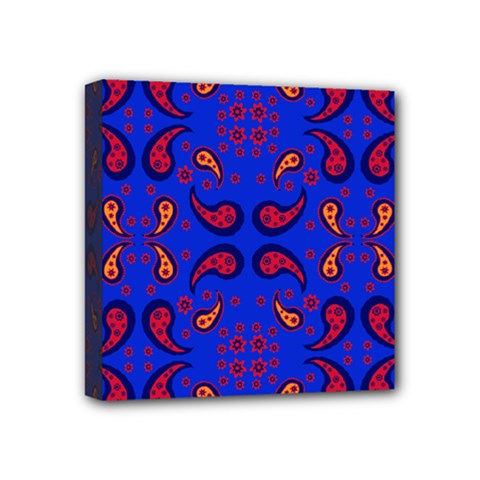 Floral Pattern Paisley Style  Mini Canvas 4  X 4  (stretched) by Eskimos