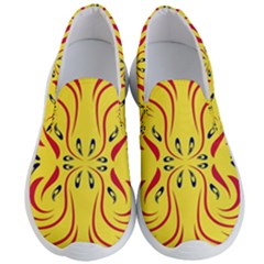 Floral Folk Damask Pattern  Men s Lightweight Slip Ons by Eskimos