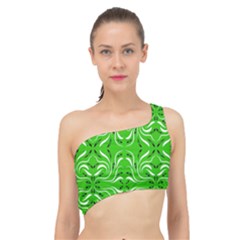 Floral Folk Damask Pattern  Spliced Up Bikini Top  by Eskimos