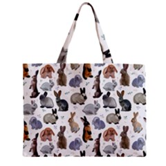 Funny Bunny Zipper Mini Tote Bag by SychEva