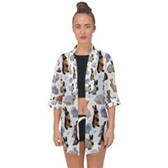 Funny Bunny Open Front Chiffon Kimono by SychEva