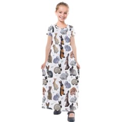 Funny Bunny Kids  Short Sleeve Maxi Dress by SychEva