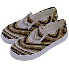 Gold Glitter Marble Background 2 Kids  Canvas Slip Ons by befabulous