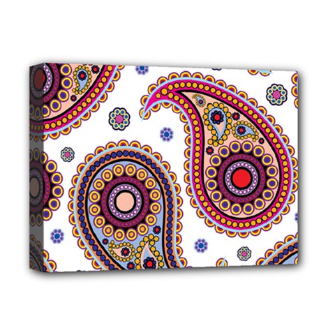 Paisley Pattern Deluxe Canvas 16  X 12  (stretched)  by befabulous