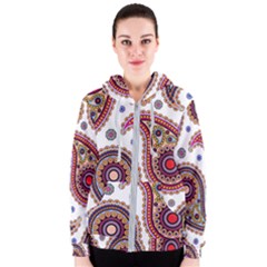 Paisley Pattern Women s Zipper Hoodie by befabulous