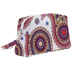 Paisley Pattern Wristlet Pouch Bag (large) by befabulous