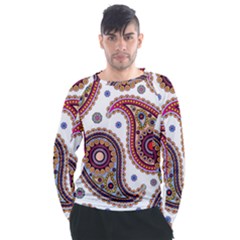 Paisley Pattern Men s Long Sleeve Raglan Tee