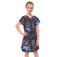 Boho Cthulu Kids  Drop Waist Dress by MRNStudios