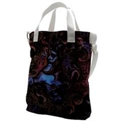 Boho Cthulu Canvas Messenger Bag by MRNStudios