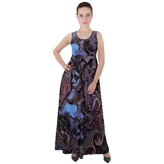 Boho Cthulu Empire Waist Velour Maxi Dress by MRNStudios