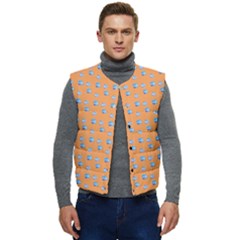 Floral Men s Short Button Up Puffer Vest	