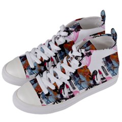 Fashion Faces Women s Mid-top Canvas Sneakers by Sparkle