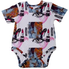 Fashion Faces Baby Short Sleeve Onesie Bodysuit by Sparkle