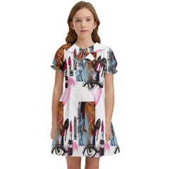 Fashion Faces Kids  Bow Tie Puff Sleeve Dress by Sparkle