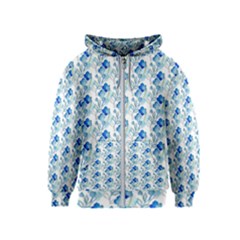 Flowers Pattern Kids  Zipper Hoodie by Sparkle