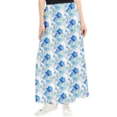 Flowers Pattern Maxi Chiffon Skirt by Sparkle