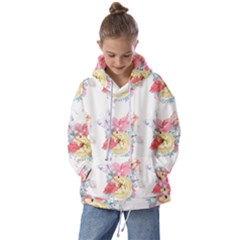 Flamingos Kids  Oversized Hoodie by Sparkle