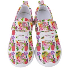 Flowers Pattern Women s Velcro Strap Shoes by Sparkle