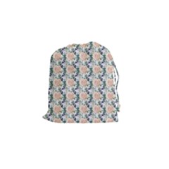 Flowers Pattern Drawstring Pouch (Small)