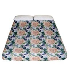 Flowers Pattern Fitted Sheet (Queen Size)