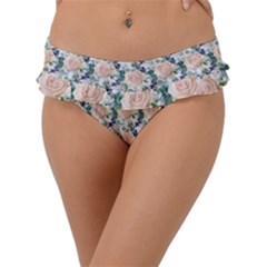 Flowers Pattern Frill Bikini Bottom