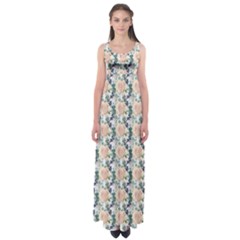 Flowers Pattern Empire Waist Maxi Dress by Sparkle