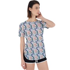 Flowers Pattern Perpetual Short Sleeve T-Shirt