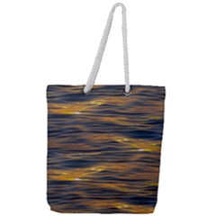 Sunset Waves Pattern Print Full Print Rope Handle Tote (large) by dflcprintsclothing