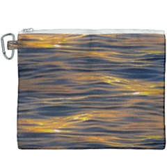 Sunset Waves Pattern Print Canvas Cosmetic Bag (xxxl) by dflcprintsclothing