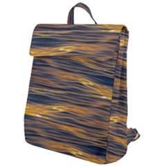 Sunset Waves Pattern Print Flap Top Backpack by dflcprintsclothing