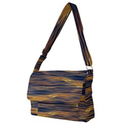 Sunset Waves Pattern Print Full Print Messenger Bag (l) by dflcprintsclothing