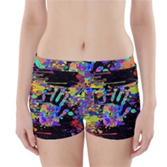 Crazy Multicolored Each Other Running Splashes Hand 1 Boyleg Bikini Wrap Bottoms by EDDArt