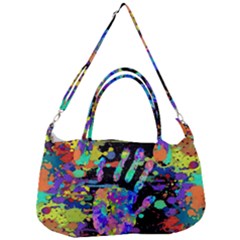 Crazy Multicolored Each Other Running Splashes Hand 1 Removal Strap Handbag by EDDArt