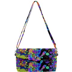 Crazy Multicolored Each Other Running Splashes Hand 1 Removable Strap Clutch Bag by EDDArt