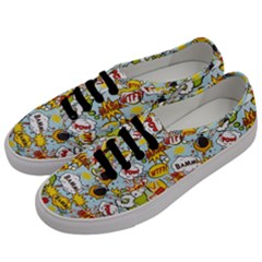 Comic Pow Bamm Boom Poof Wtf Pattern 1 Men s Classic Low Top Sneakers by EDDArt